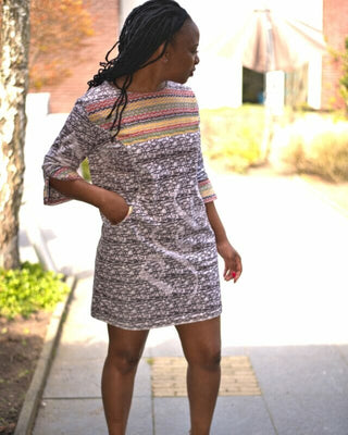 Inspired by the Great Zimbabwe, Mini Motsi African print dress